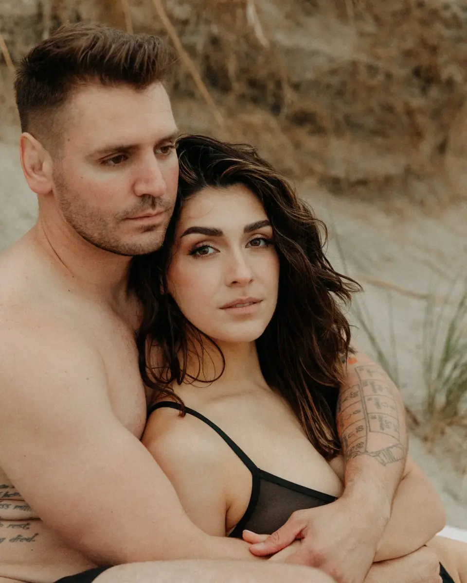 Couple sharing a close moment