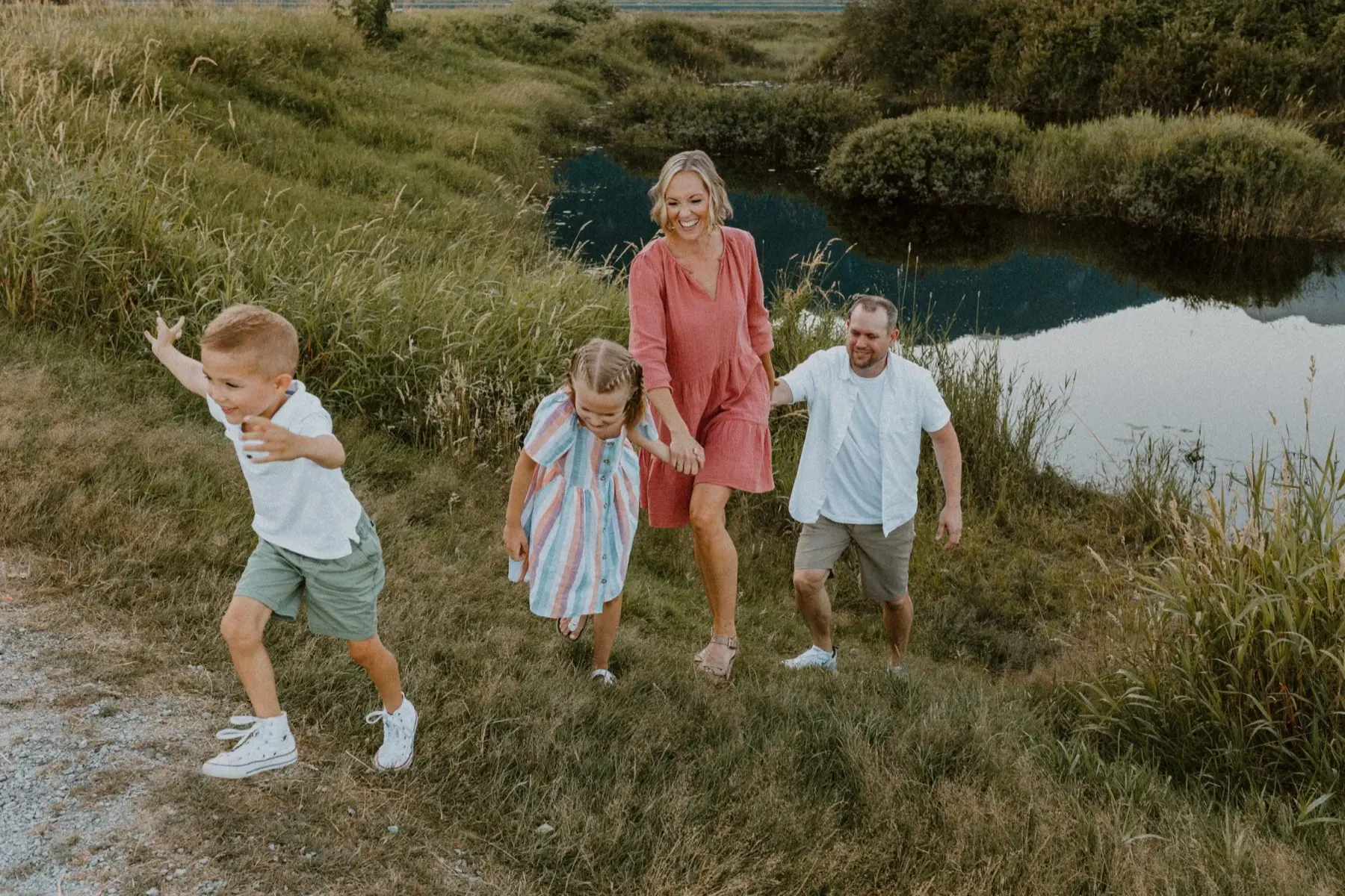 Family enjoying time together outdoors