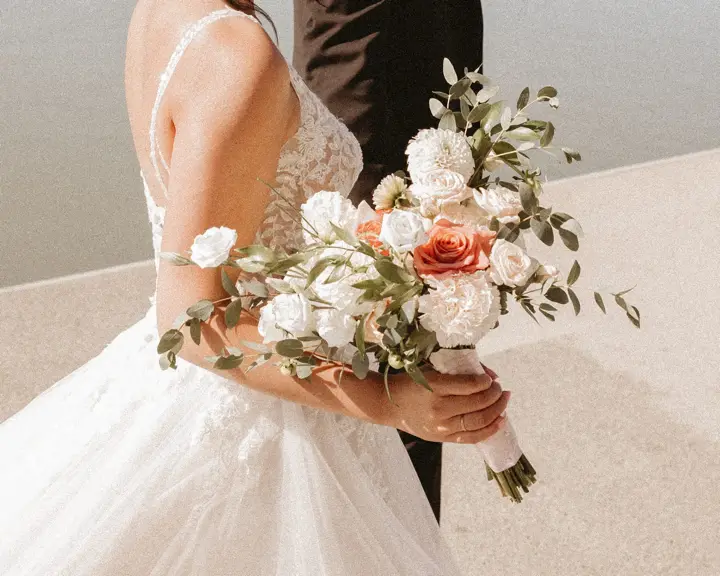 Mad Magic wedding clients sharing a joyful moment